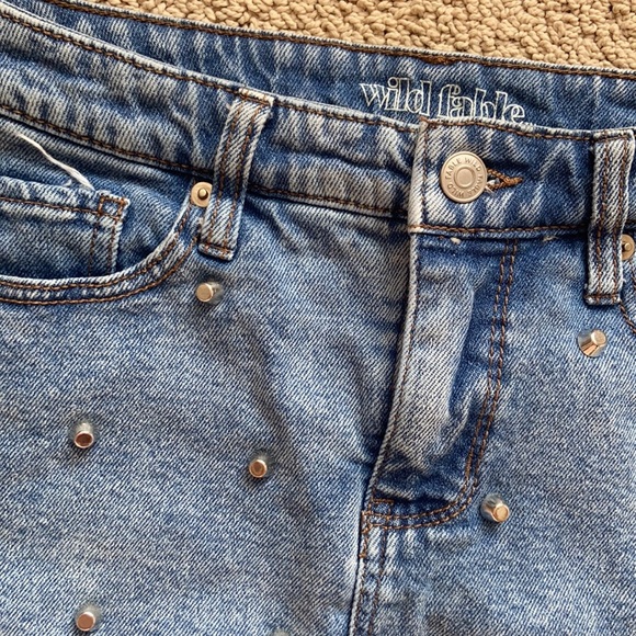Jean Skirt with Studs - Picture 3 of 6